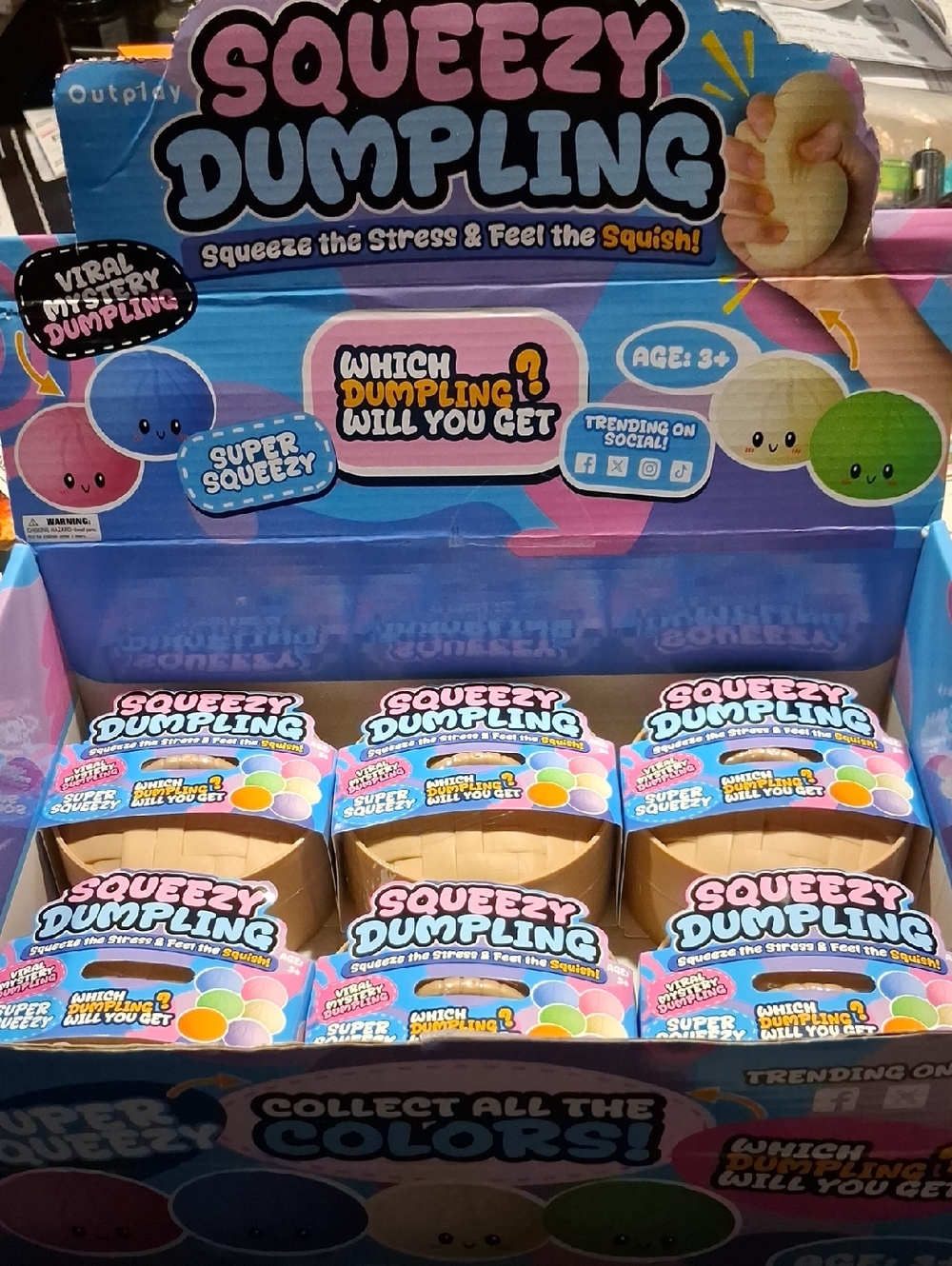Squeezy Dumpling Squishy Toy - Pastel Multicolor